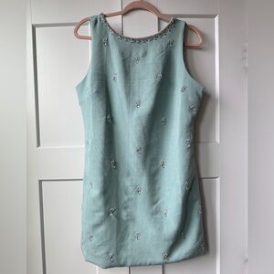Elegant Mint Green Sleeveless Dress